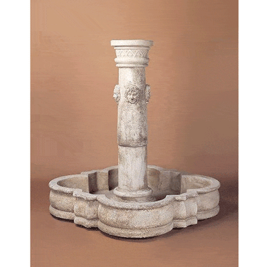 Villa Ada Outdoor Cast Stone Garden Fountain With Spout Fountain Tuscan